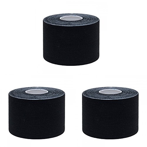 ZiATEC Pro Kinesiologie Tape - Physio-Tape, Farbe:3 x schwarz von Ziatec