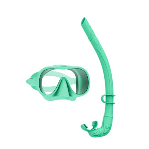 Schnorchelmaske Unisex, Taucherbrille mit 180° Weitblick und Schnorchel, Schnorchelset Maske für Erwachsene Jungen Mädchen-Blue Color||1 Size von Zolito