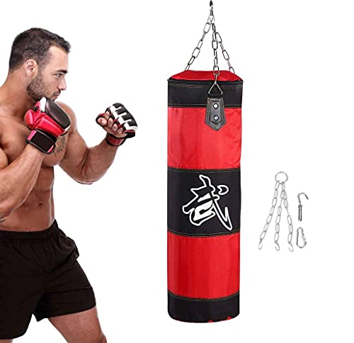 Boxen Boxsack, Boxsack Muay Thai Heavy Bag Boxen MMA Fitness Workout Training Kickboxen Boxsack - Ungefüllt(1# 80CM) von Zyyini