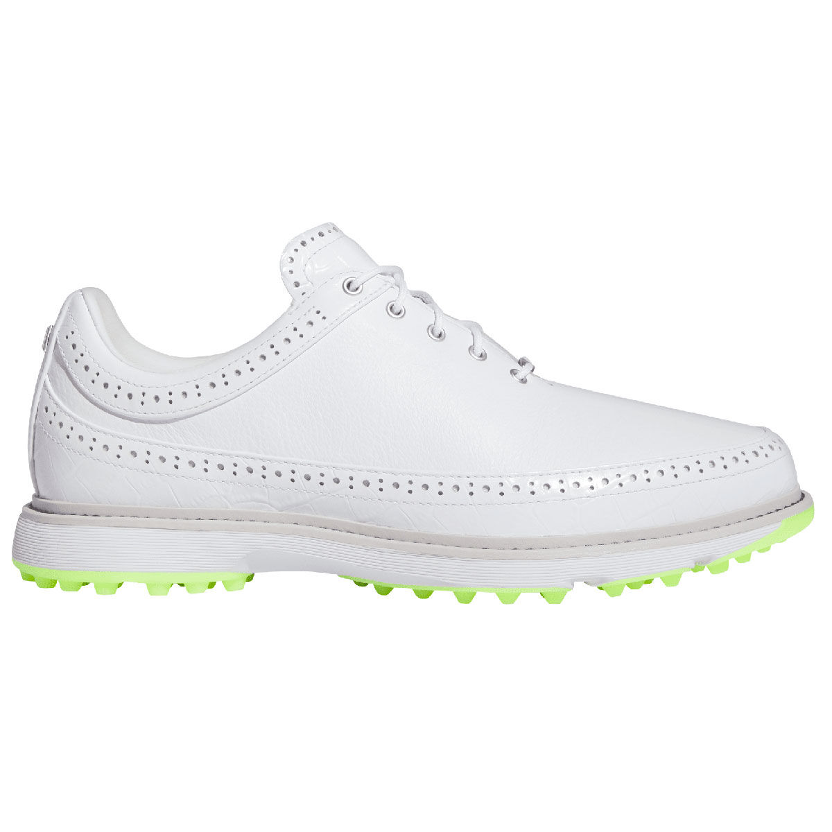 adidas Men's MC80 Waterproof Spikeless Golf Shoes, Mens, White/silver/lemon, 7 | American Golf von adidas Golf