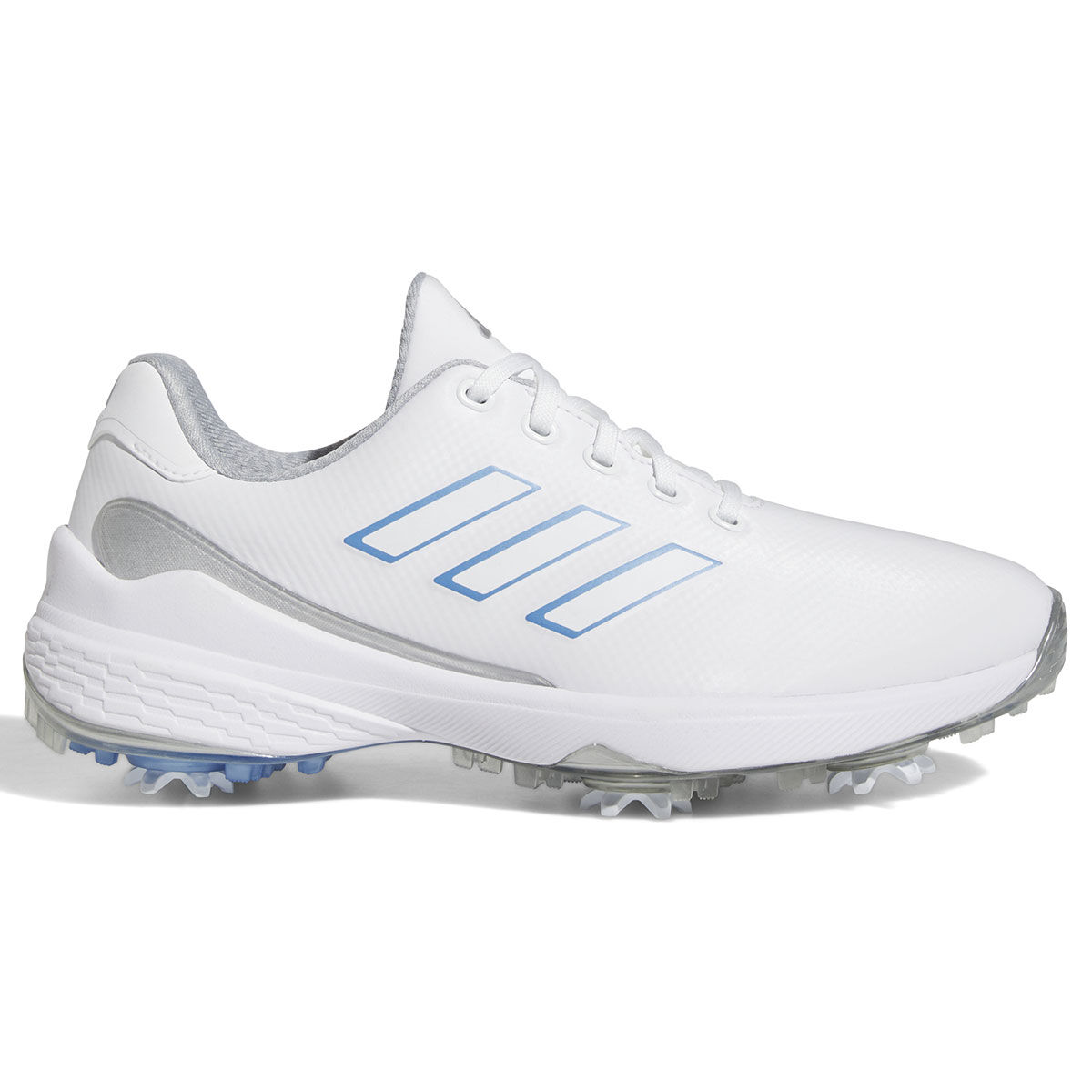 adidas Womens ZG23 Lightstrike Waterproof Spiked Golf Shoes, Female, White/white/blue fusion, 4 | American Golf von adidas Golf