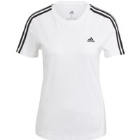 adidas LOUNGEWEAR Essentials Slim T-Shirt Damen 001A - white/black XL von adidas Sportswear
