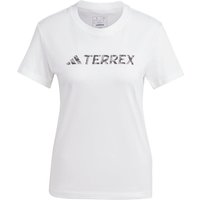 adidas TERREX Classic Logo T-Shirt Damen 001A - white S von adidas Terrex