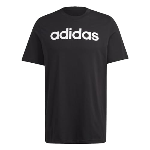 adidas Herren Essentials Single Jersey Linear Embroidered Logo Langarm T-Shirt, Schwarz, L EU von adidas