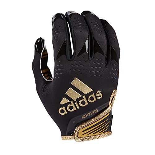 adidas Adizero 12 Football Receiver Gloves, Black/Metallic Gold, Medium von adidas