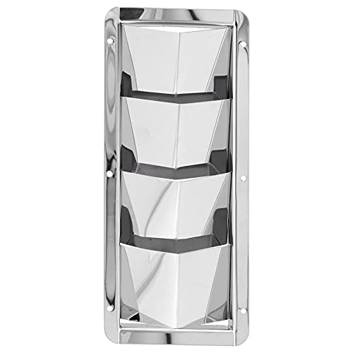 aqxreight Marine Louver Vent Grille Square 4 Slots Grid Cover Boat Shutters Stainless Steel Mirror Polishing for Ships von aqxreight