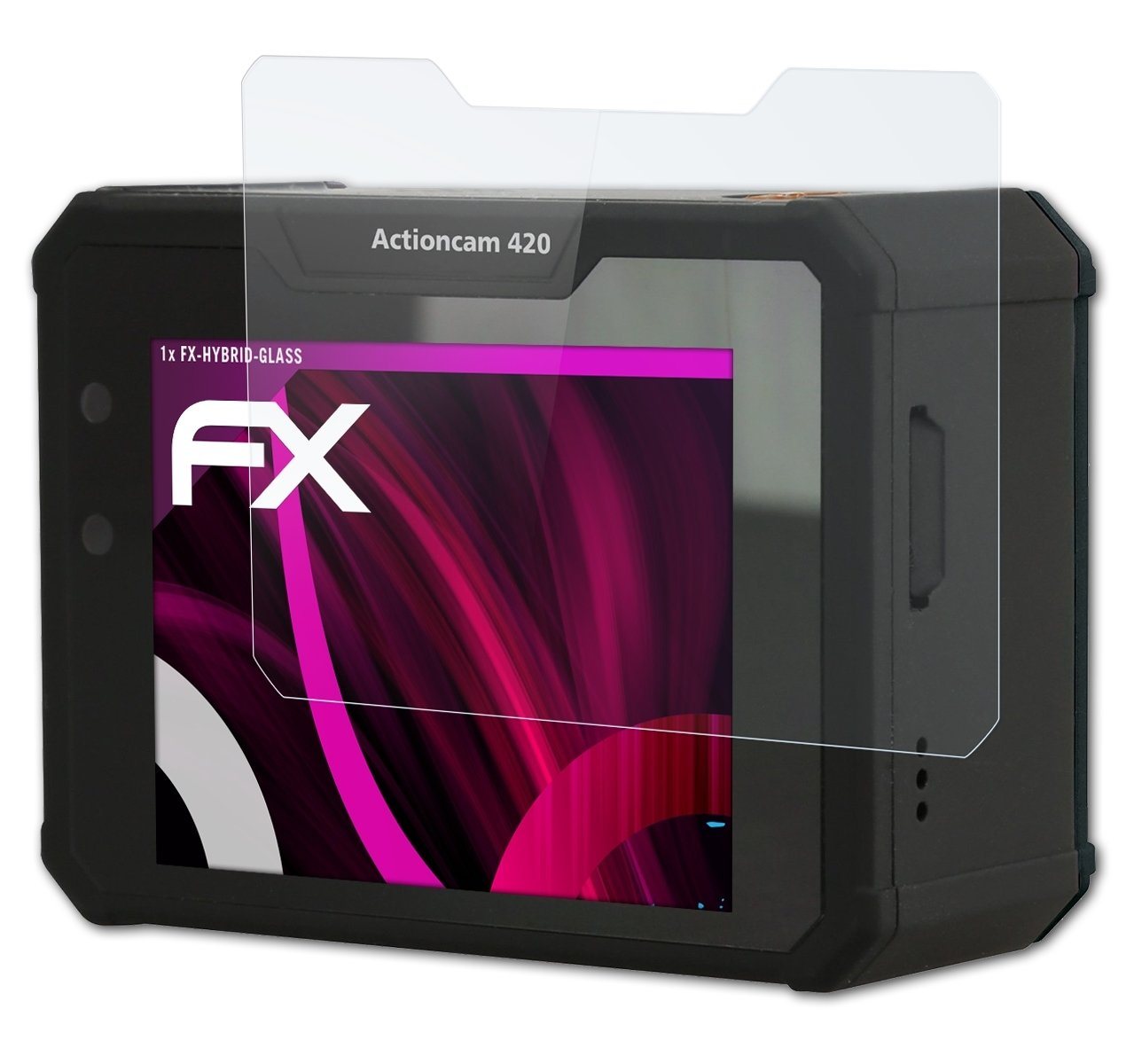 atFoliX Schutzfolie Panzerglasfolie für Rollei Actioncam 420, Ultradünn und superhart von atFoliX