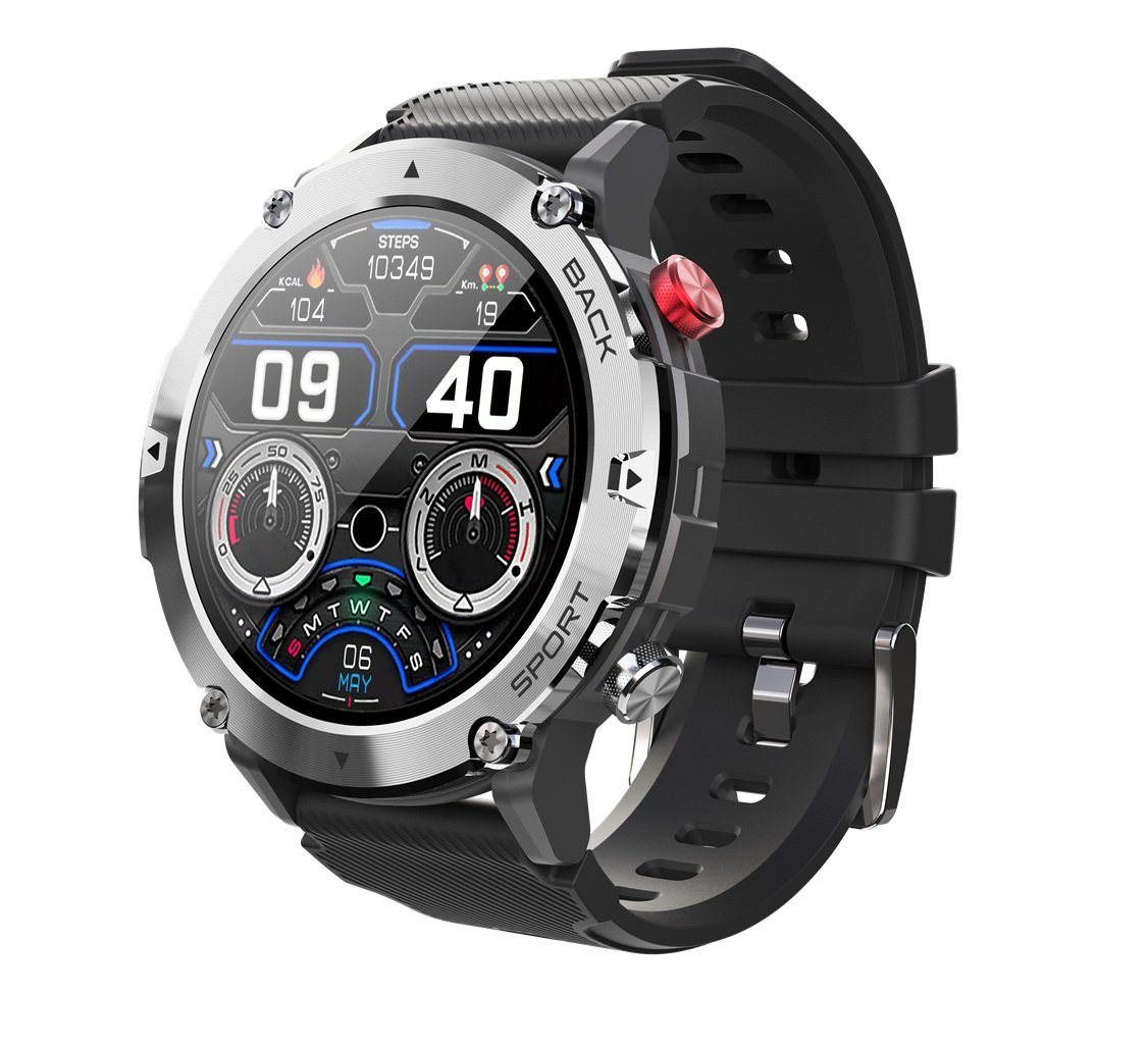 autolock Robuste Smart Watch Herren Sport Fitness Tracker Bluetooth Call Smartwatch, 40 Tage Batterie Fitnessuhr Wasserdicht für Android/IOS Outdoor von autolock