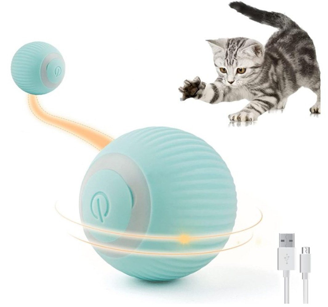 autolock Tierball 2 Stück Katzenspielzeug mit LED Licht Katzenspielzeug, Selbstbeschäftigung Smart Ball Interaktives Katzenspielzeug von autolock