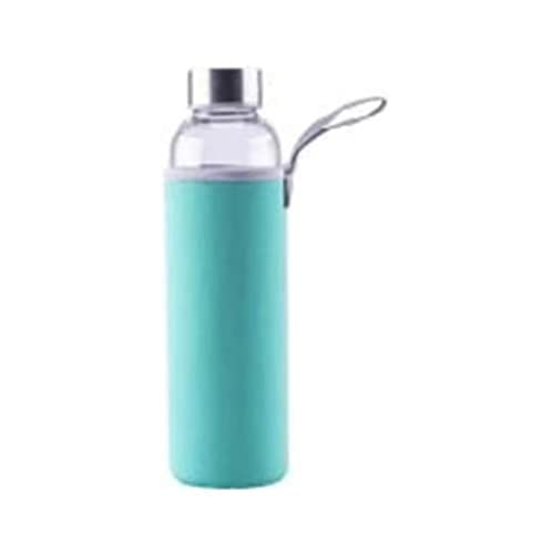 axentia Unisex – Erwachsene Wasserflasche Trinkflasche aus Glas, türkis, 1 l von axentia