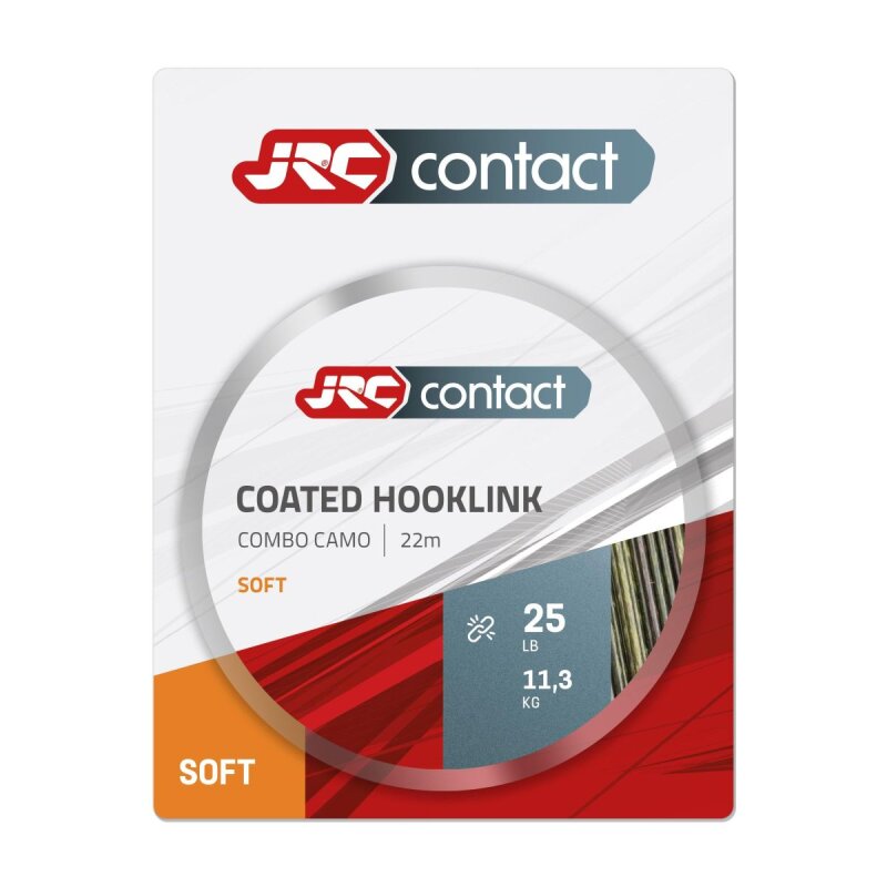JRC Contact Soft Coated Hooklink Braid 11,3kg 22m Combo Camo (0,59 € pro 1 m)