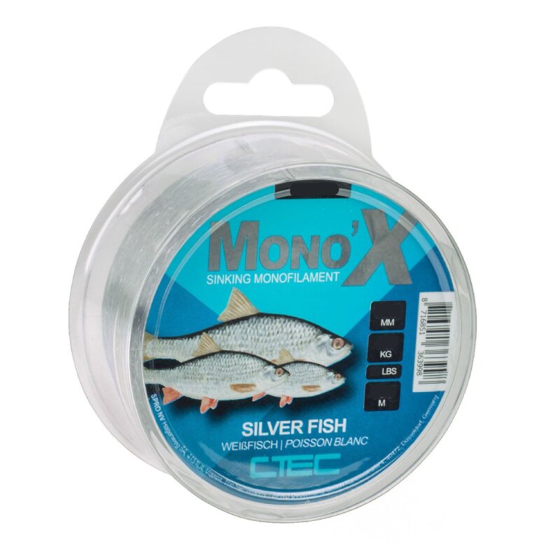C-TEC Mono X Silverfish 0,18mm 2,7kg 500m Grey (0,01 € pro 1 m)
