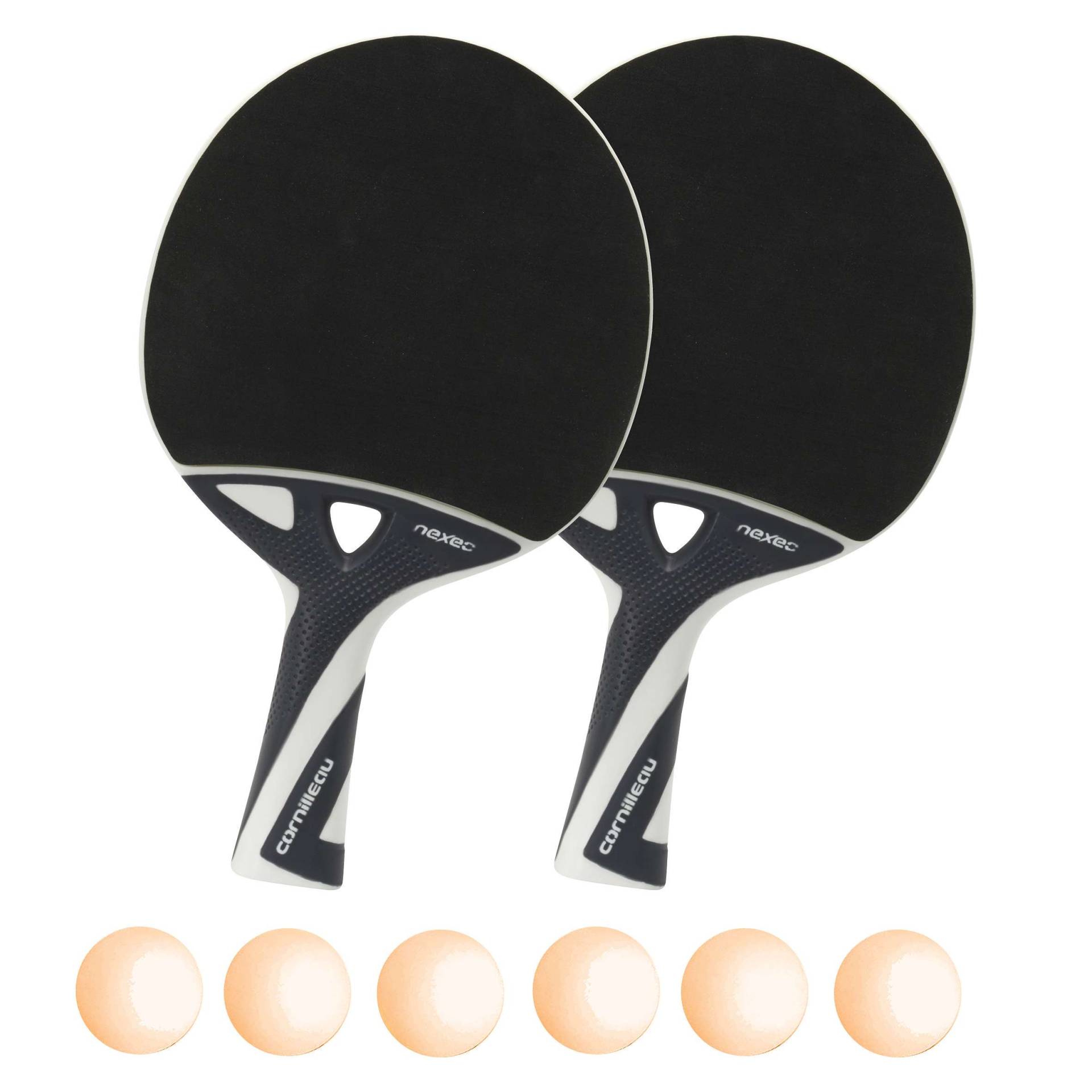 Cornilleau Tischtennisschläger-Set "Nexeo X70", Bälle Orange von Cornilleau