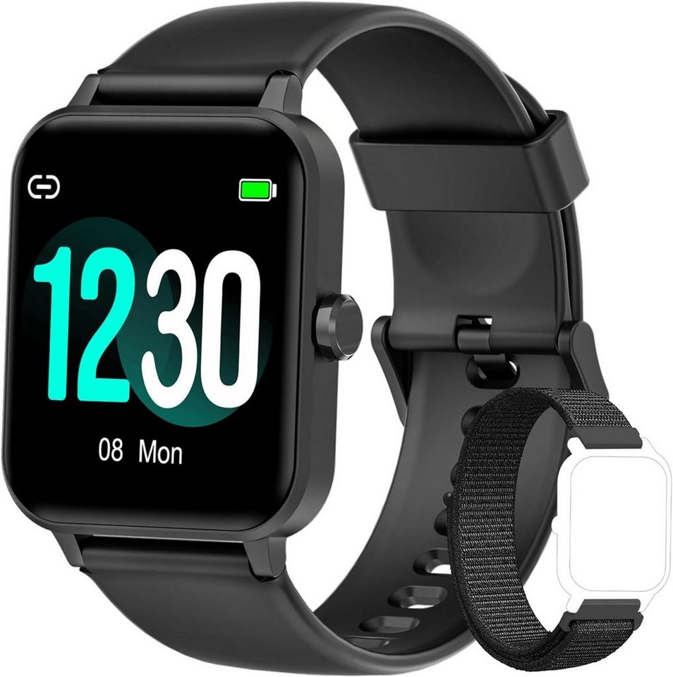 blackview Smartwatch (1,3 Zoll, Android iOS), Für Herren Fitnessuhr Armbanduhr mit Pulsmesser Schlafmonitor Sportuhr von blackview