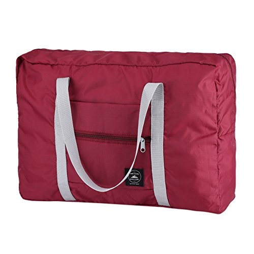 ciciglow Faltbare Reisetasche, Tragetasche, Handgepäck, Leichte, wasserdichte, Faltbare Aufbewahrung, Tragetasche für Frauen und Mädchen(Rot) von ciciglow