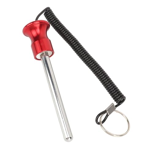 ciciglow Gym Weight Stack Pin, Magnetischer Hantelmaschinen-Pin-Auswahl-Verriegelungsstift mit Lanyard, Ersatz-Gewichtspins für Krafttrainingsgeräte (Rot 8mm 80MM) von ciciglow