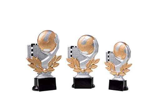 eberin · Handball-Pokal, Resinfigur Handball, Silber Rosegold, mit Wunschtext, Größe 16 cm von eberin