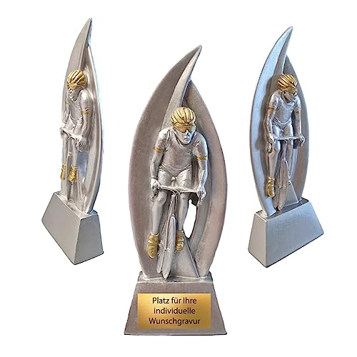 eberin · Radsport Pokal · Radprofi Trophäe · Rennrad Fahrer Preis · Tour Fahrer Award · Radsport Pokal mit Wunschtext · Größe 18 cm von eberin