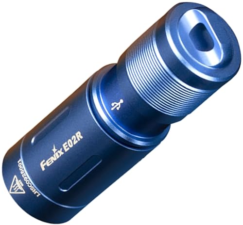 FENIX Unisex-Adult E02r Blue Rechargeable Keychain Light Taschenlampe, blau, small von FENIX