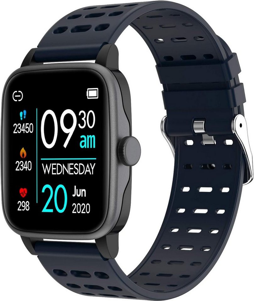 findtime Smartwatch (1,3 Zoll, Android, iOS), IP68 5ATM Wasserdicht, Schrittzähler Musiksteuerung Pulsuhren Stoppuhr von findtime