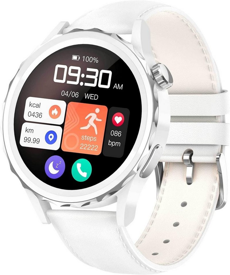 findtime Smartwatch (1,32 Zoll, Android, iOS), mit Lautsprecher,Fitnessuhr,Sportuhren Pulsuhr,Blutdruck Schlafmonitor von findtime