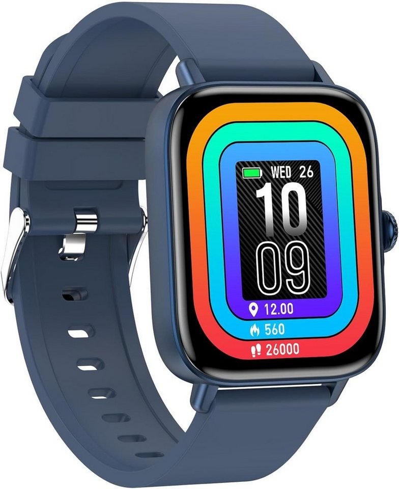 findtime Smartwatch (1,70 Zoll, Android, iOS), mit Herzfrequenzmonitor,Schlaf,Schrittzähler,Kalorien, WasserdichtIP67 von findtime