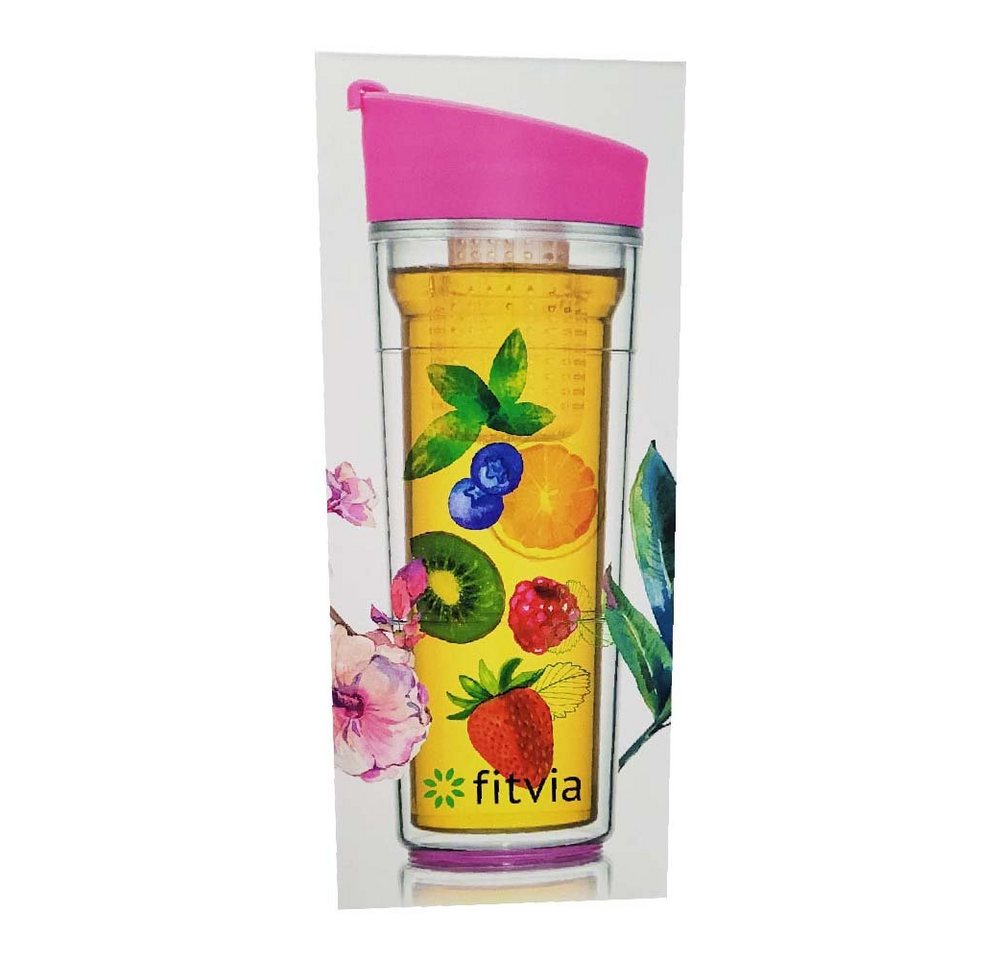 fitvia Trinkflasche Fitvia Fruit Tea Infuser Bottle Flasche von fitvia