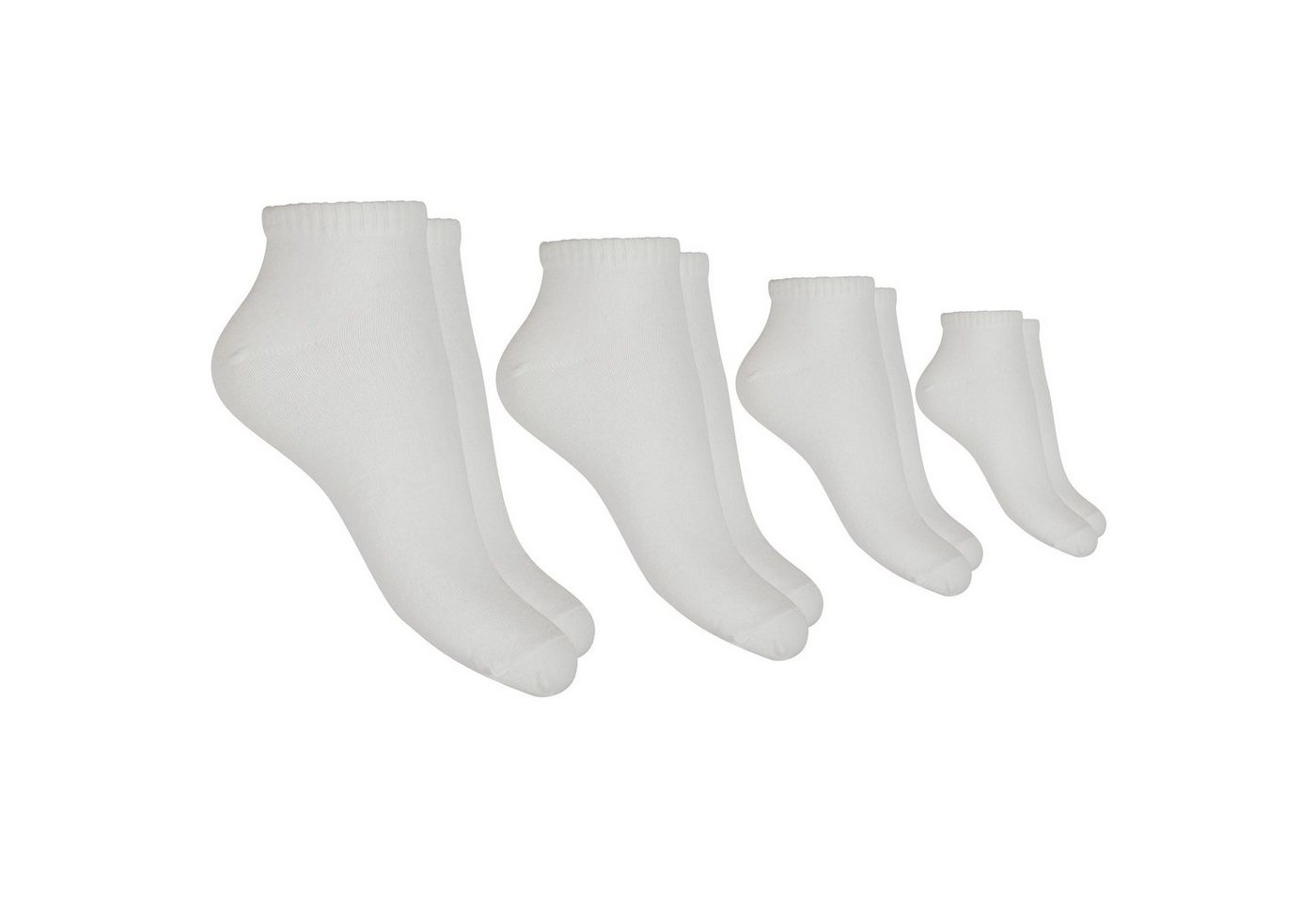 hemmy Fashion Sneakersocken (4-Paar, 4 Paar) Sneaker - Herrensocken (4 Paar) Basic Socken Weiß", Größe: 39-42 mit komfortablem Rippbündchen, hoher Baumwollanteil" von hemmy Fashion