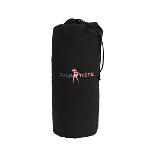 HOOPOMANIA Tasche für Hula Hoop Reifen aus 100% Baumwolle in schwarz – Beutel für Hulahoop von hoopomania