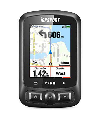 iGPSPORT Fahrradcomputer iGS620 GPS mit dem Trittfrequenzsensor Geschwindigkeitssensor Herzfrequenzsensor mit Straßenkarte Navigation Navi Fahrradcomputer Funk Kabellos Kompatibel von iGPSPORT