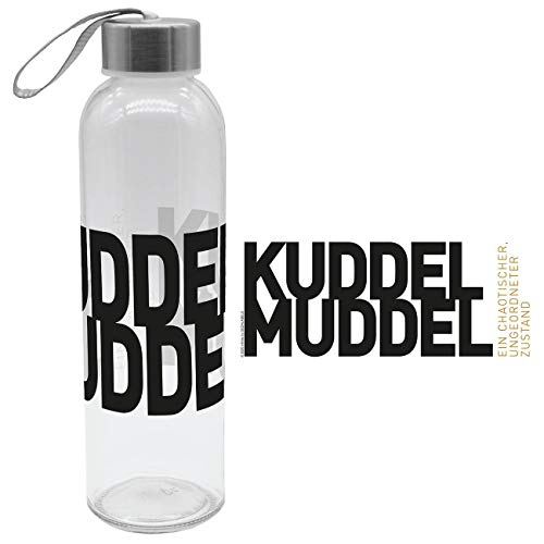 infinite by GEDA LABELS (INFKH) Trinkflasche Kuddelmuddel Glas 500ml von infinite by GEDA LABELS (INFKH)