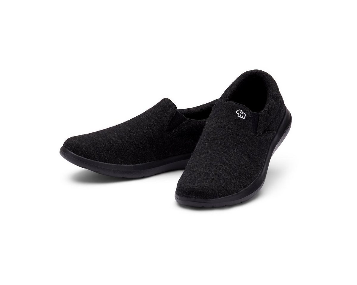 merinos - merinoshoes.de Bequeme Turnschuhe, Slipper für Herren Sneaker atmungsaktive schwarze Schuhe aus weicher Merinowolle von merinos - merinoshoes.de