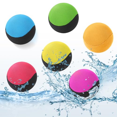 mizikuu Wasserball Springender, 6 Stück Wasserspringball für Hand Stressabbau Ball für Jugendliche und Erwachsene Schwimmbad, Strand, Meer und Outdoor-Aktivitäten von mizikuu