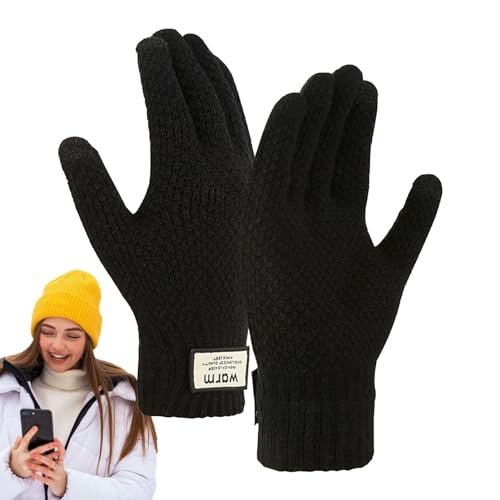 moonyan Warme Touchscreen-Handschuhe - Touchscreen-Handschuhe für Damen und Herren - Weiche, Winddichte, warme Laufhandschuhe, thermischer Handschutz zum Fahren, Skifahren von moonyan