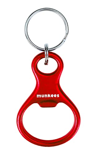 munkees Schlüsselanhänger Achter mit Flaschenöffner aus hochwertigem Aluminium, Schlüsselring, 3407 (Rot) von munkees