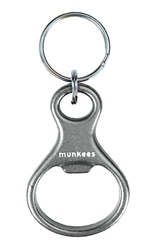 munkees Schlüsselanhänger Achter mit Flaschenöffner aus hochwertigem Aluminium, Schlüsselring, Silber, 34071 von munkees