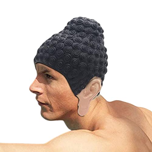 Bademütze | Badekappen - Kopfbedeckung in Buddha-Form zum Schutz der Haargesundheit, Gehörschutz, ideal für Schwimmer und Schwimmvereine Pologmase von pologmase