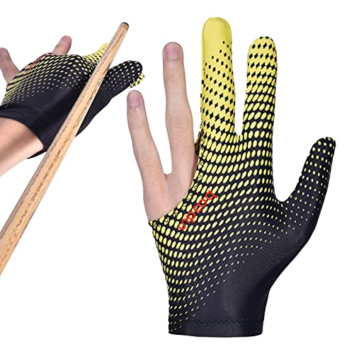 pologmase Poolhandschuhe | Pool-Handschuhe Show-Handschuhe Billard-Handschuhe | rutschfeste, elastische, ergonomische, atmungsaktive Billardhandschuhe für Billardschützen, Männer und Frauen von pologmase