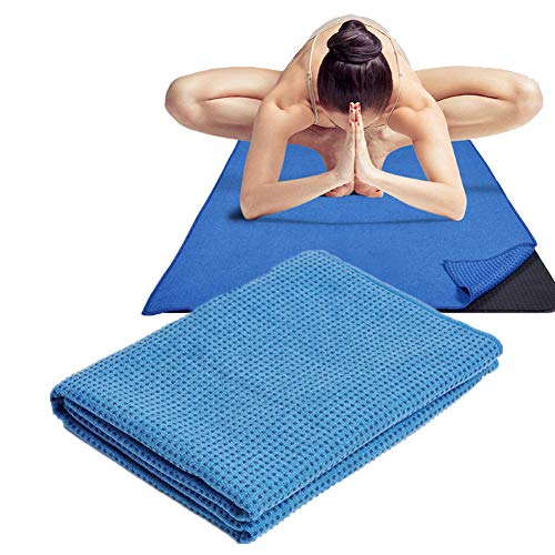 pzcvo Yogatuch rutschfest Yoga Handtuch rutschfest Matte Handtuch für die Übung Handtuch für Yoga Mat Rutschfestes Trainingsmattenhandtuch Blue,- von pzcvo