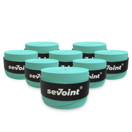 sevoint® - Overgrip Selbstklebendes Griffband mit Anti-Rutsch-Effekt für Tennis Badminton oder Squash (8er Pack, blaugrün) von sevoint
