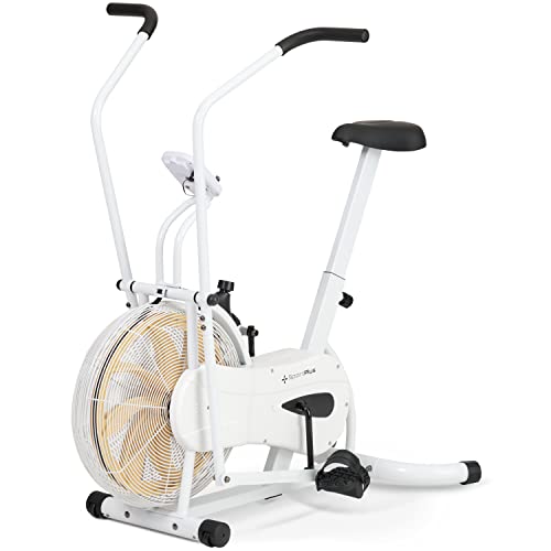 SportPlus Air Bike mit Luftwiderstand für Zuhause, Heimtrainer für HIIT, Spinning Bike, beleuchtetes Display, bis 100 kg belastbar von + SportPlus
