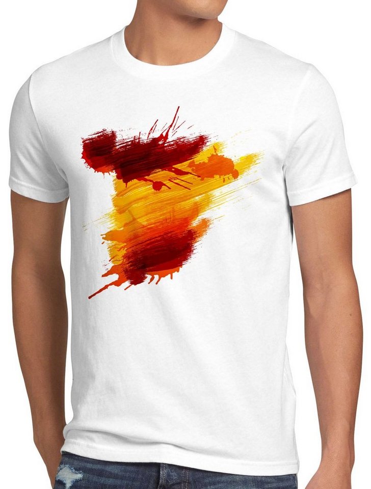 style3 Print-Shirt Herren T-Shirt Flagge Spanien Fußball Sport Spain WM EM Fahne von style3