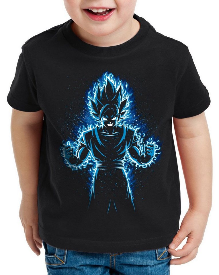 style3 Print-Shirt Kinder T-Shirt Songoku Max Power turtle ball z roshi dragon von style3