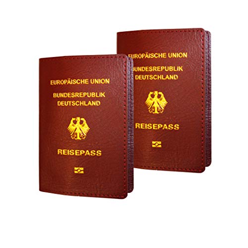 Reisepasshüllen Deutschland Germany Passport Pass Schutzhülle Kunstleder (2 Stück) von thb Richter