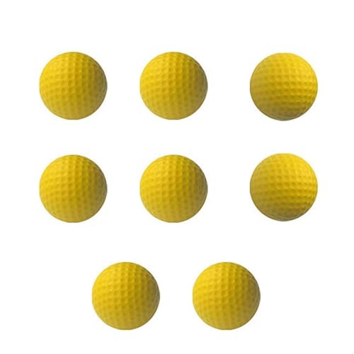 tooloflife 4 Paare Gelb, Schaumstoff-Golfbälle, elastische, weiche Trainingshilfen, große Übungsschaumbälle für Schwung, für drinnen und draußen von tooloflife