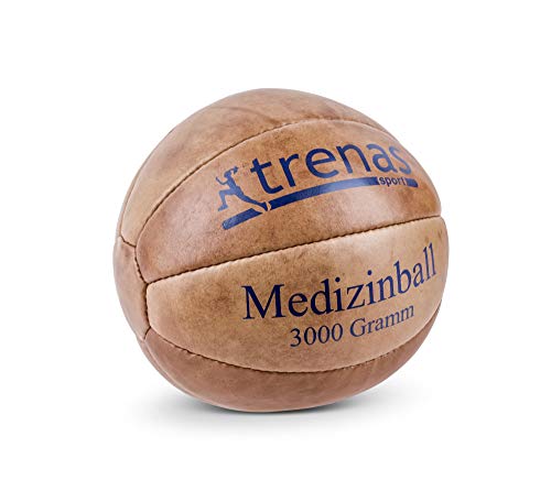 trenas Medizinball Leder - Original - 3 kg - Medicine Ball - Sport Medizinball von trenas