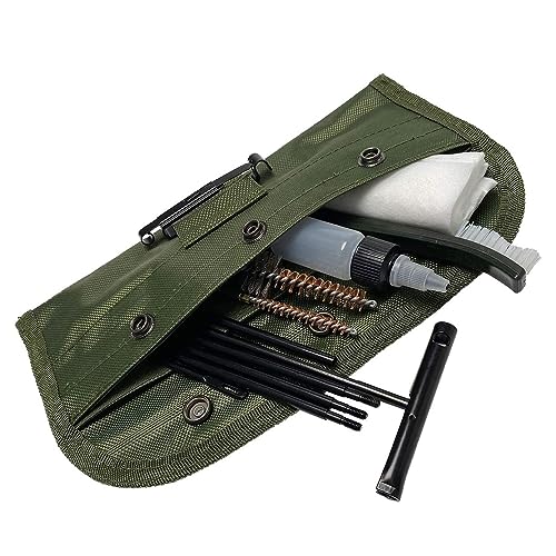 tryway Premium M16 Reinigungs kit und AR15 Stock Kit - Ideal für .22/5,5mm Kaliber, Pellet Gewehr Reinigung, Luftgewehr-und Airgun-Wartung (0,22 Cal) von tryway