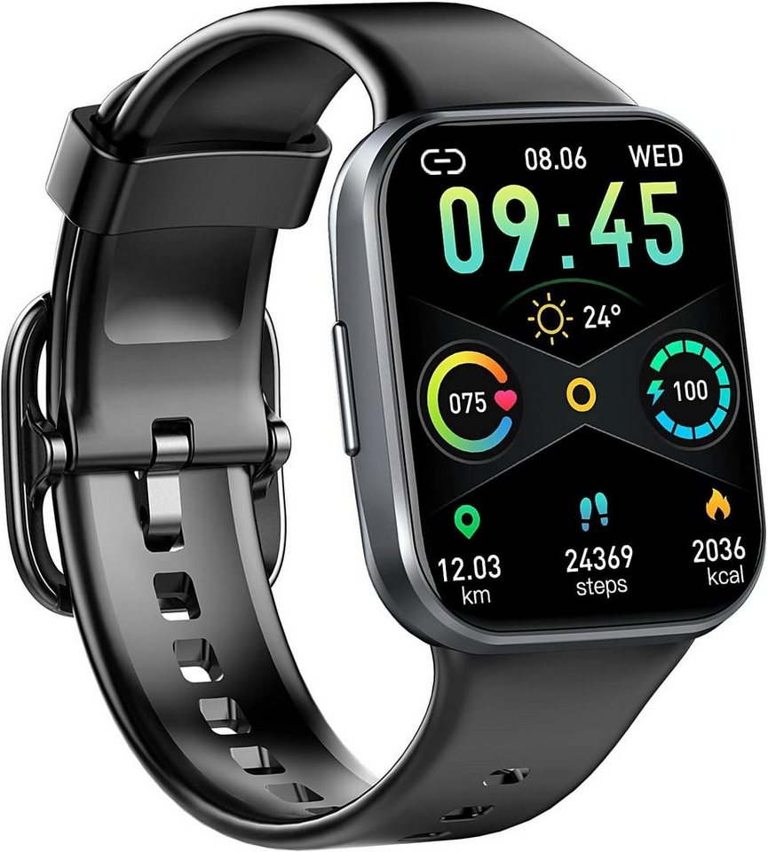 uaue Smartwatch (1,69 Zoll, Android, iOS), mit Herzfrequenz Schlafmonitor Schrittzähler Kalorien, IP68 Wasserdich von uaue