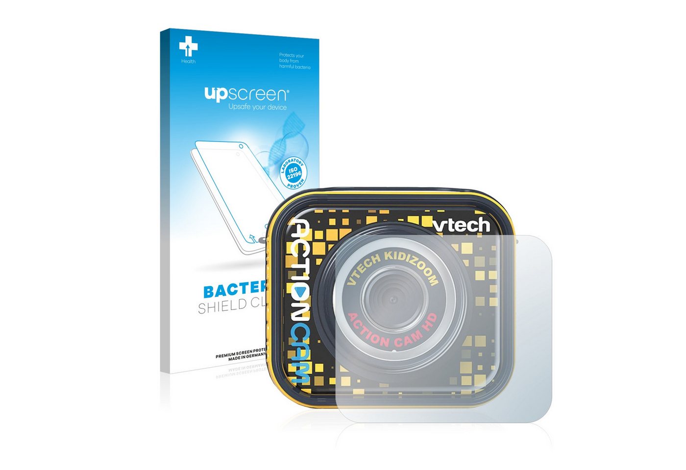upscreen Schutzfolie für Vtech Kidizoom Action Cam HD, Displayschutzfolie, Folie Premium klar antibakteriell von upscreen