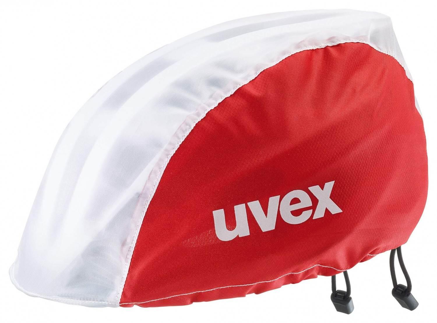 uvex Bike Rain Cap Regenschutz für Fahrradhelme (04 red/white, S bis M (53-57)) von uvex